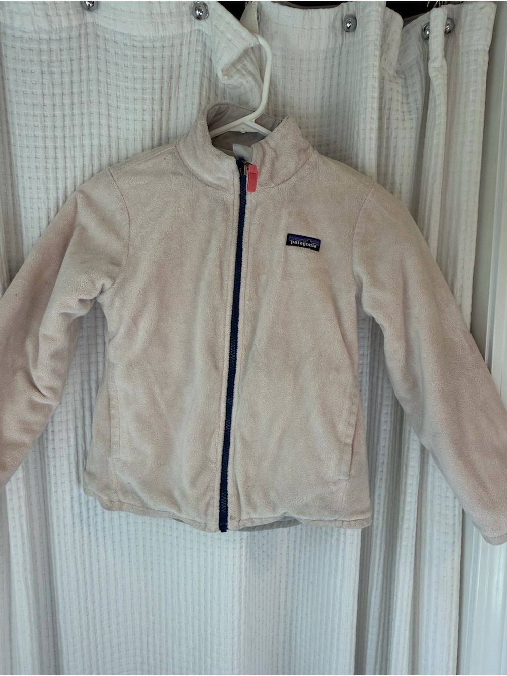 Patagonia Kids Light Pink and Gray Reversible Jacket